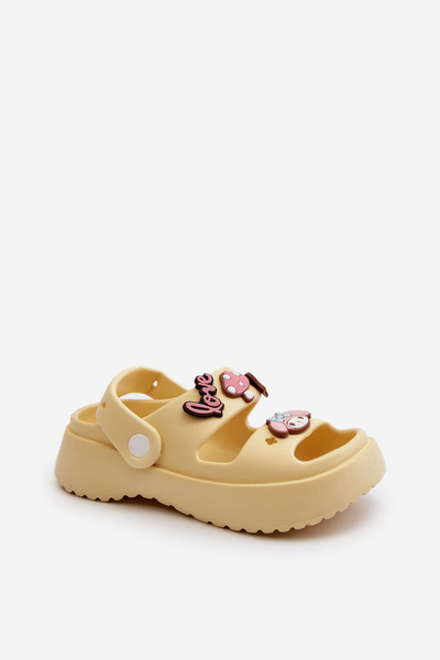 Leichte Schaumstoff-Kindersandalen mit gelben Verzierungen Ifrana