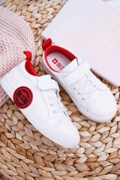 Velcro Kids 'Sneakers Big Star FF374088 White Red
