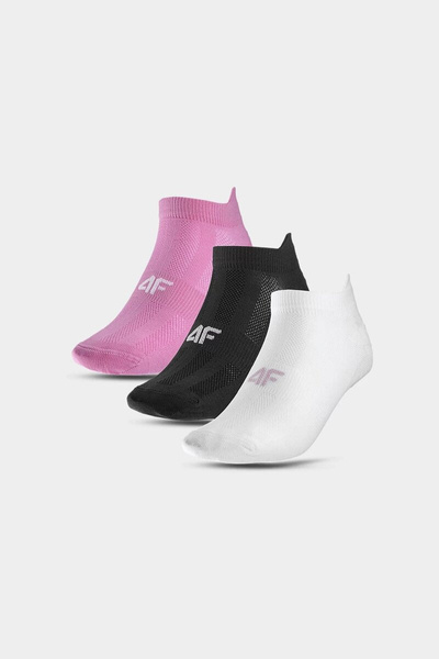 4F Chaussettes d'entraînement pour femmes 3-PACK 4FAW23USOCF194-93S Multicolore