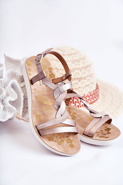Sandales Enfant En Cuir Avec Boucle Argent Dimmel