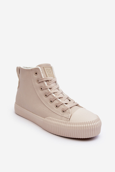 Damen Gefütterte Schnürschuhe Hellbeige Big Star MM274018