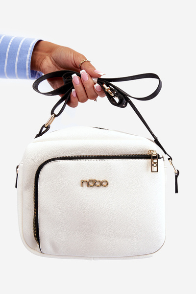 Sac bandoulière en cuir écologique NOBO BAGP990-K000 Blanc