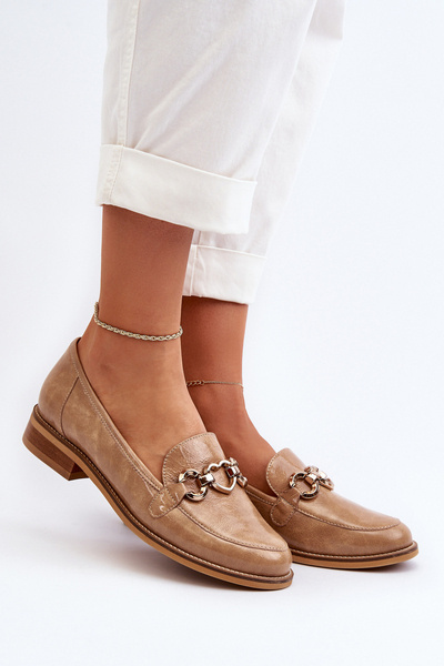 Mocassins Vernis Femme En Cuir Laura Messi 2760 Marron