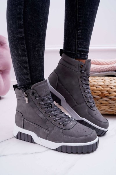 Női sportcipő Big Star High Grey EE274222