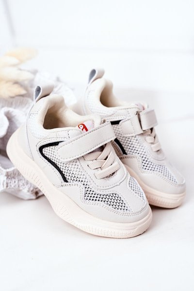 Chaussures de sport pour enfants, baskets beiges Fun