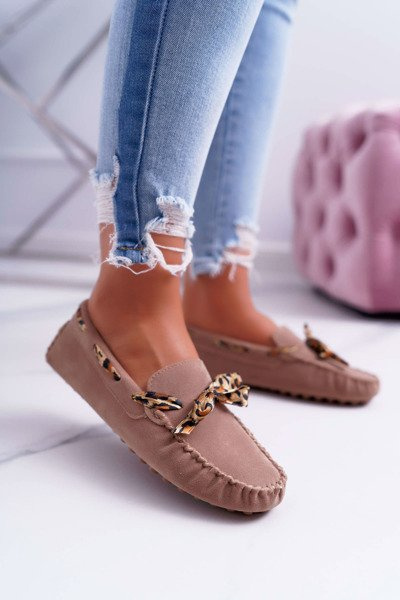 Lu Boo Mocassins confortables beiges Plummy pour femmes