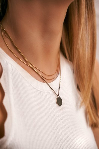 Ladies' Gold Triple Circle Necklace Wilma
