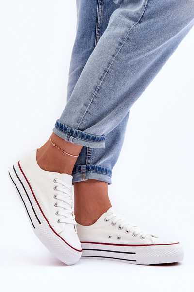 Baskets basses classiques à plateforme blanches Jazlyn