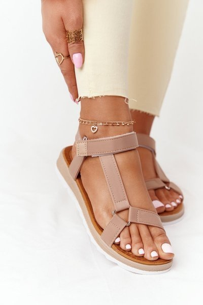 Women's Sandals On A Rubber Sole Brown Stranger