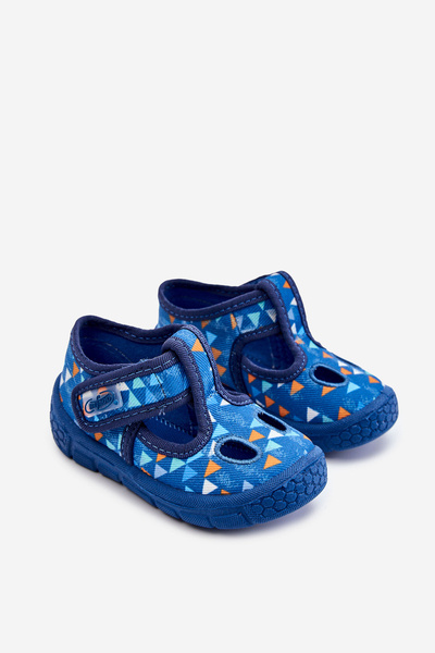 Chaussures Chaussons Befado Triangles 533P023 Bleu