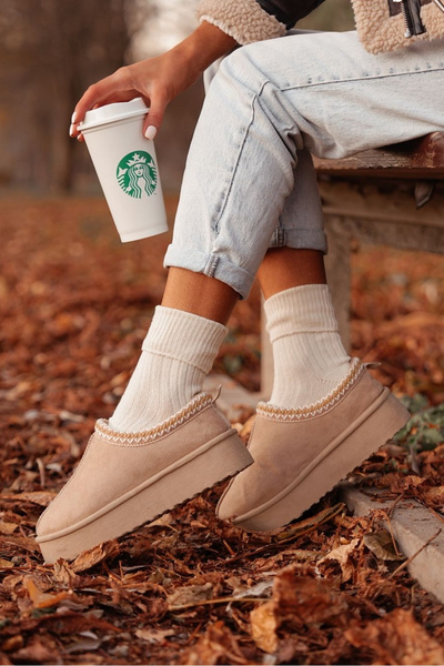 Női Zoknik Merino Gyapjú Ecru