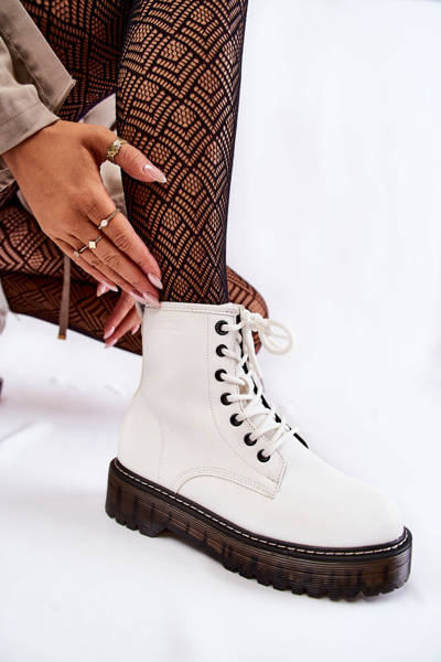 Bottes femme avec fermeture éclair Big Star KK274536 Blanc