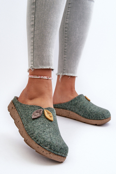 Damen Filz Hausschuhe Inblu ED000013 Grün