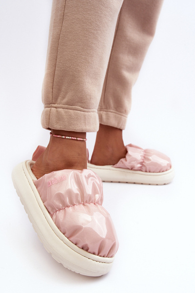 Pantoufles roses scintillantes pour femmes Big Star MM274129