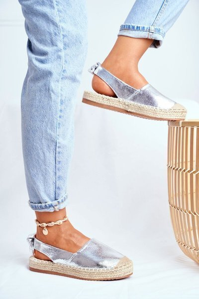 Espadrilles Femme Argent Contres
