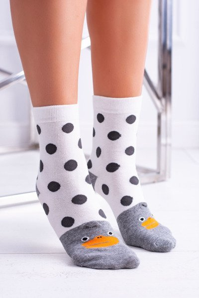 Chaussettes à pois pour femmes avec Duckie
