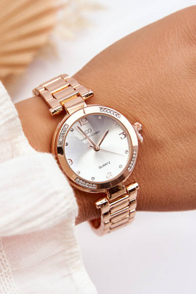 Women's Steel Watch With Zircons Giorgio&Dario Rose Gold