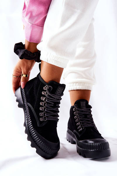 Bottes Trappeuses En Cuir Big Star II274363 Noir