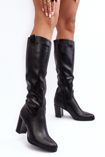 Cuissardes à Talon Femme Noir Nelamessa