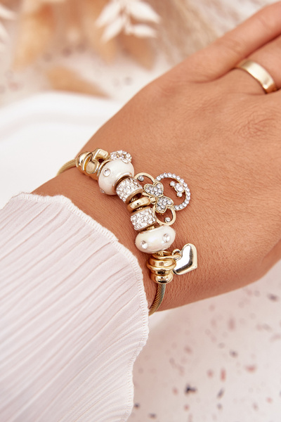 Bracelet Femme Charms Rose Argent Souris