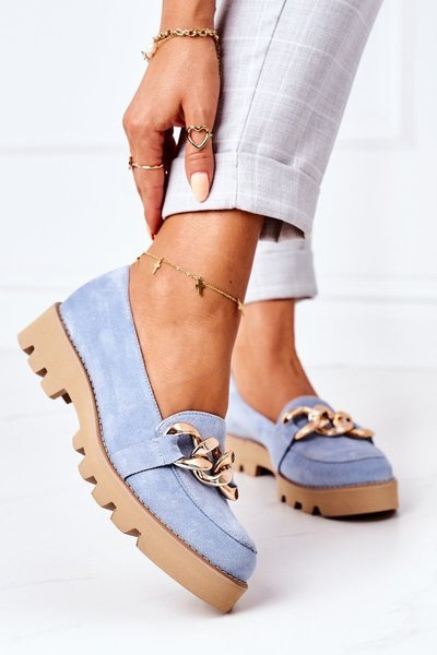 Lewski Schuhe Wildleder Mokassins 3040 Blau