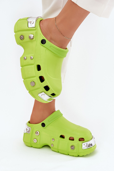 Sandales pour femmes sur une plateforme massive lime Korina