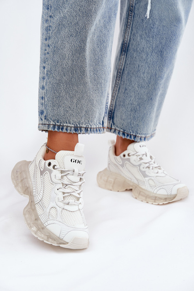 Női Bőr Sneakers GOE RR2N4083 Bézs