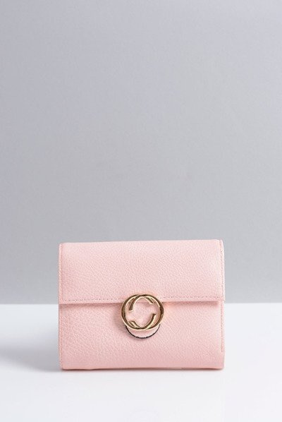 Petit Portefeuille Femme Rose Poudré Bourse