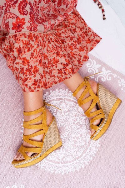 Sandales Femme sur Stretch Ancre Jaune Liluena