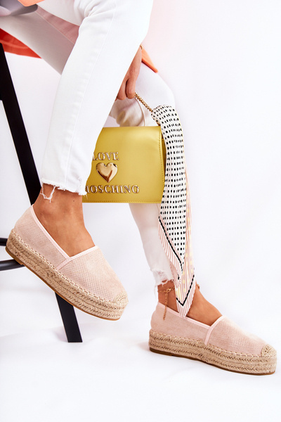 Espadrilles pentru femei pe platforma Pink Marise