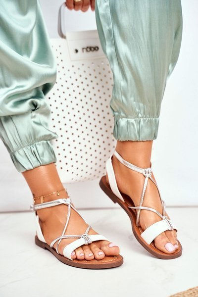 Sandales Plates Femme Blanc Alison
