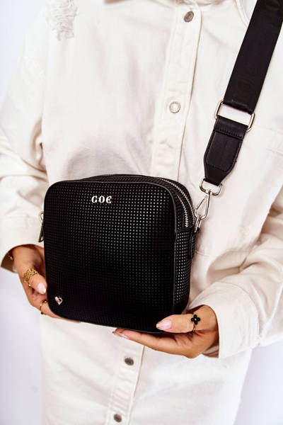 Sac Besace En Cuir Avec Coeur GOE ZNJ015 Noir