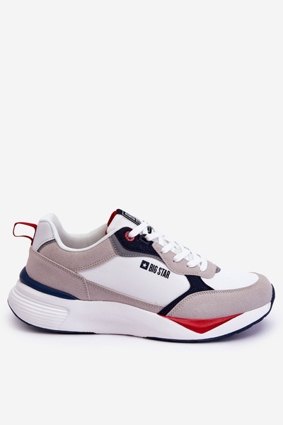 Herren Sportschuhe Memory Foam Big Star LL174235 Weiß und Grau