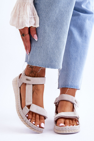 Sandales Velcro en daim Big Star LL276014 Blanc