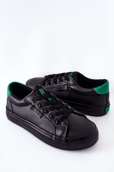 Baskets en cuir pour enfants BIG STAR DD374147 Noir