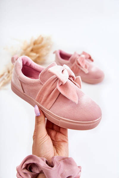Kindersneaker Slip-On mit Schleife Rosa Timma
