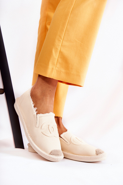 Női Espadrilles bézs színben