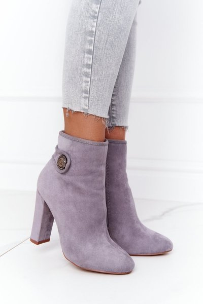 Klassische Stiletto-Stiefel Lu Boo Grau