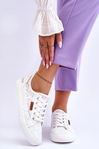 Baskets à lacets femme BIG STAR W274925 blanc