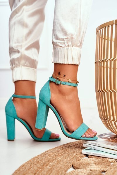 Sandale stiletto pentru femei din piele de piele de piele verde anastasie