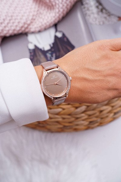 Women Giorgio și Dario Watch with zircons bej Prime