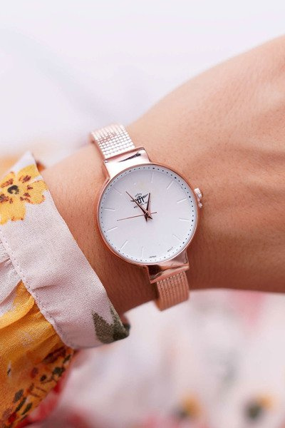 Women's Watch Michael John Pink Gold Inka