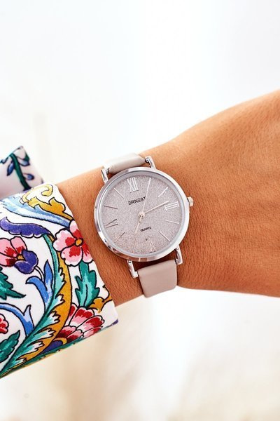 ERNEST Lederarmband ohne Nickel Grau