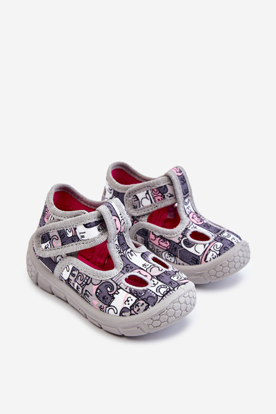Kinderschuhe Hausschuhe Befado Kätzchen 630P001 Grau