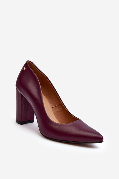 Sandales En Cuir À Talon Laura Messi 2624/228 Bordeaux