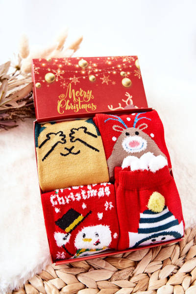 Copiii Socks Christmas Mix 2 Cosas Set de 4 perechi