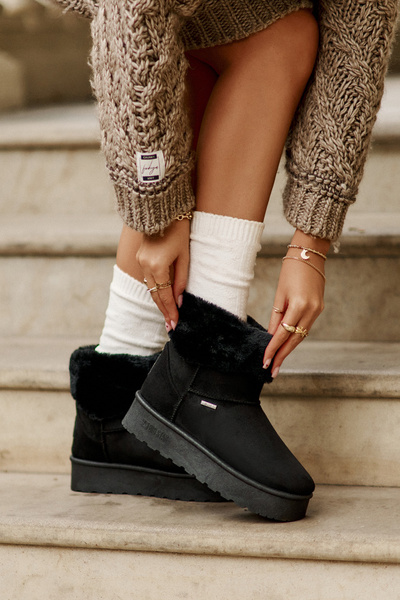 Bottes de neige sur plateforme avec fourrure Big Star OO274A108 Noir