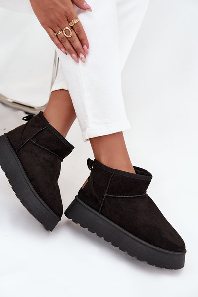 Bottes de neige pour femmes sur plateforme noires Celyra