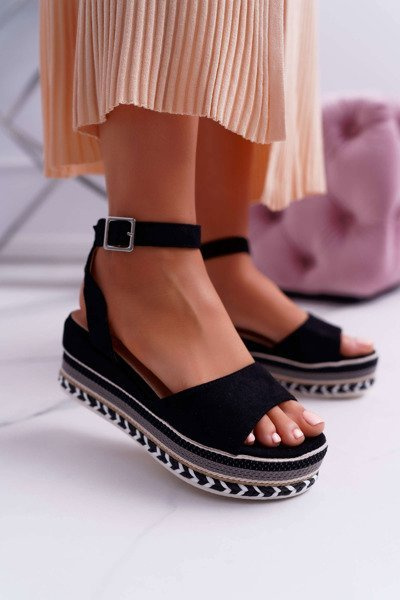 Sandale de platformă pentru femei Black Arielle