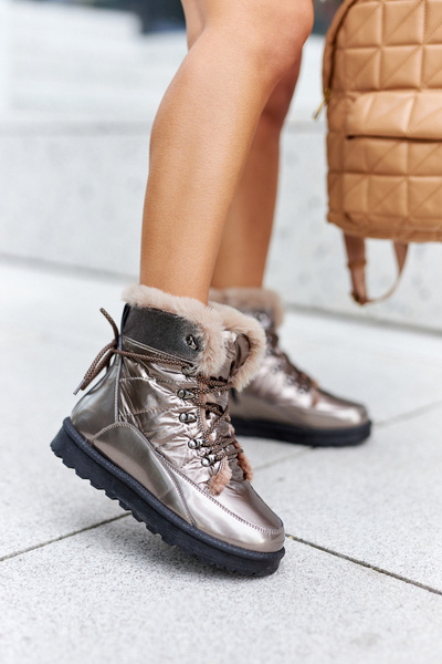 Bottes de Neige Hautes Doublées Polaire Gold Sneezy